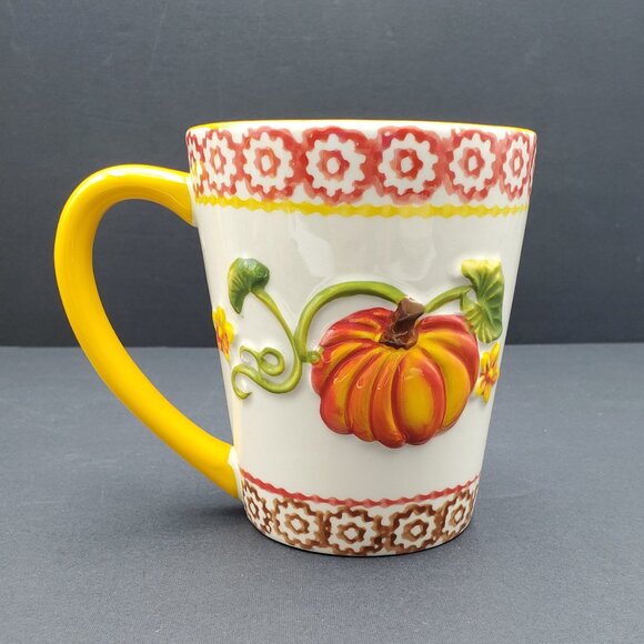 Temp-Tations Pumpkin Patch Mugs Temptations Embossed Pumpkins Coffee Mugs - Picture 8 of 9